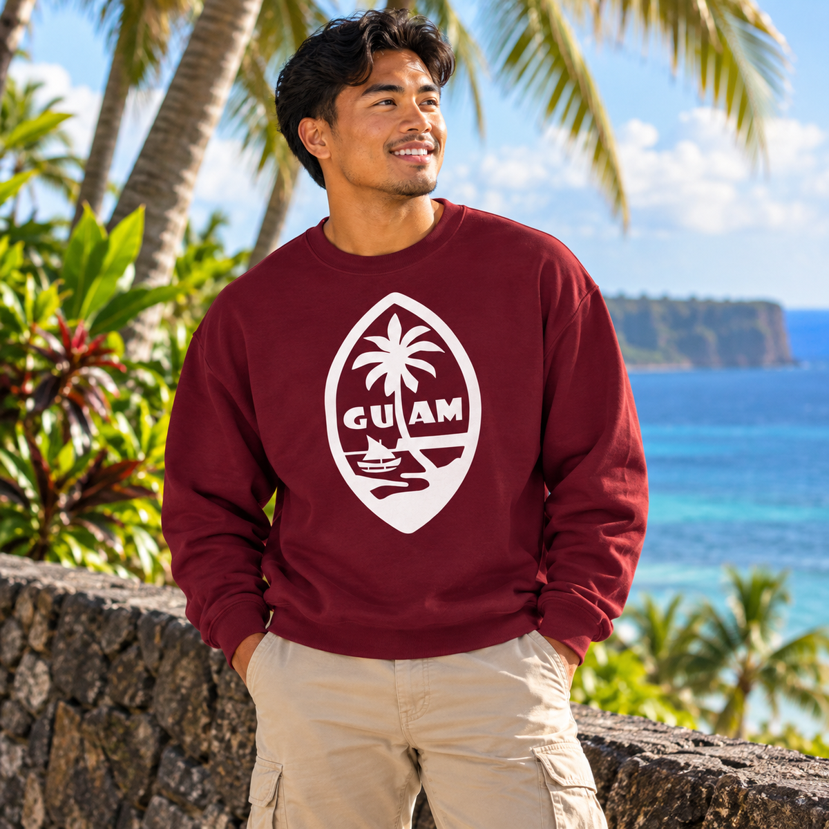 Guam Island Roots Crewneck Sweatshirt