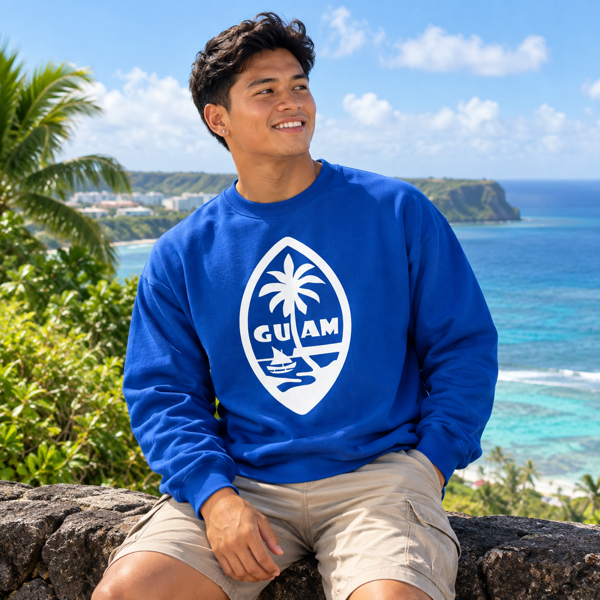 Guam Island Roots Crewneck Sweatshirt