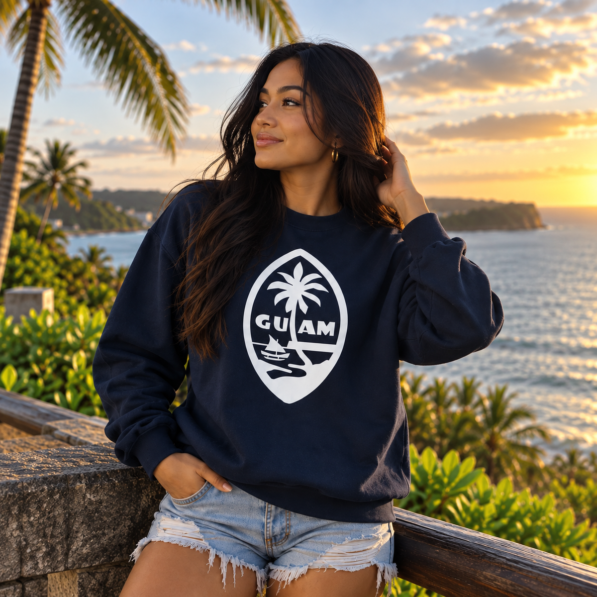 Guam Island Roots Crewneck Sweatshirt