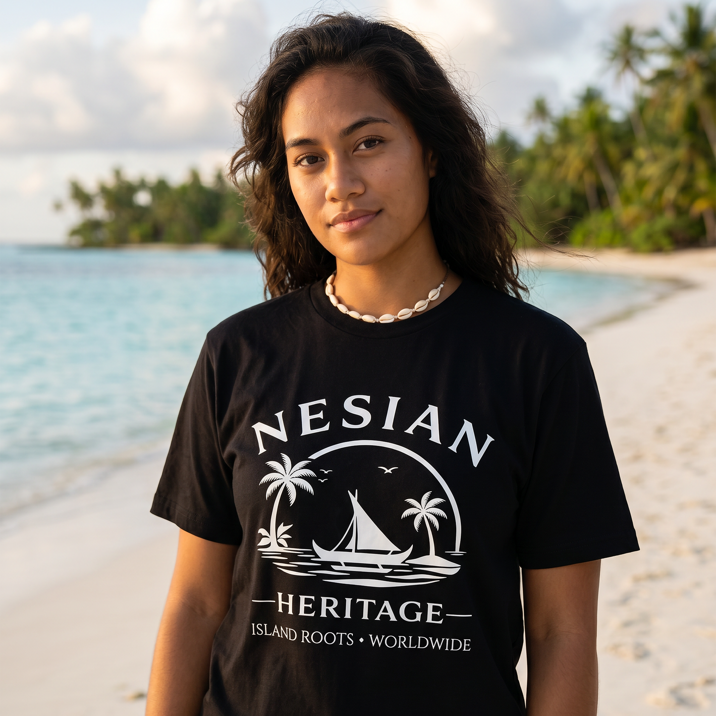 Nesian Heritage Premium T-Shirt in black by JAN Creations