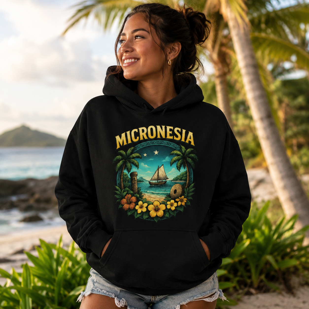 Micronesia Island Hoodie 🌴 | Tropical Pacific Islander Design