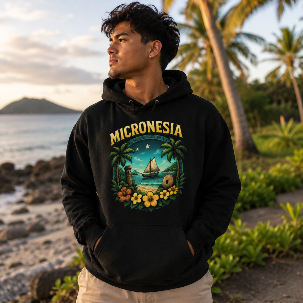 Micronesia Island Hoodie 🌴 | Tropical Pacific Islander Design