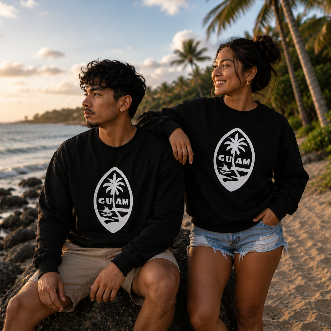 Guam Island Roots Unisex Crewneck Sweatshirt by JAN Creations