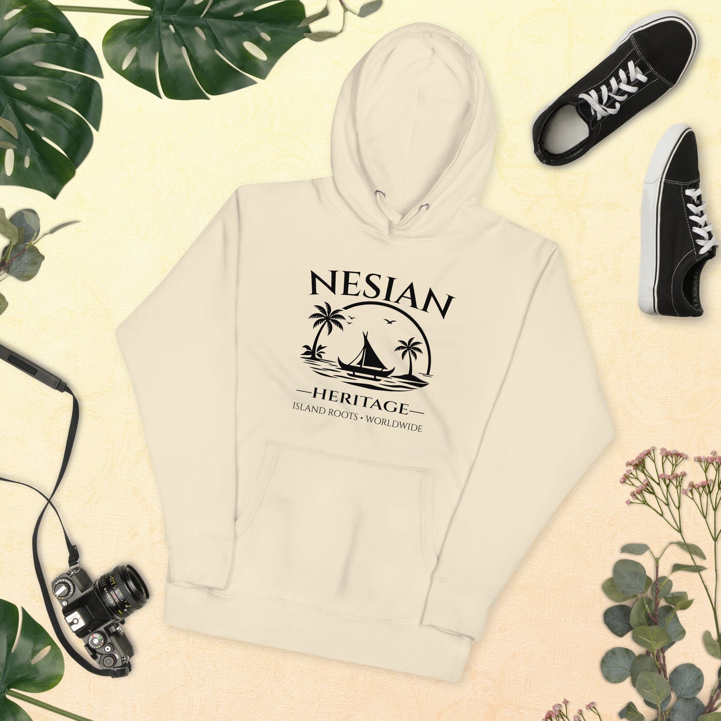 Bone Nesian Heritage Premium Hoodie Island Roots Worldwide product mockup by JAN Creations