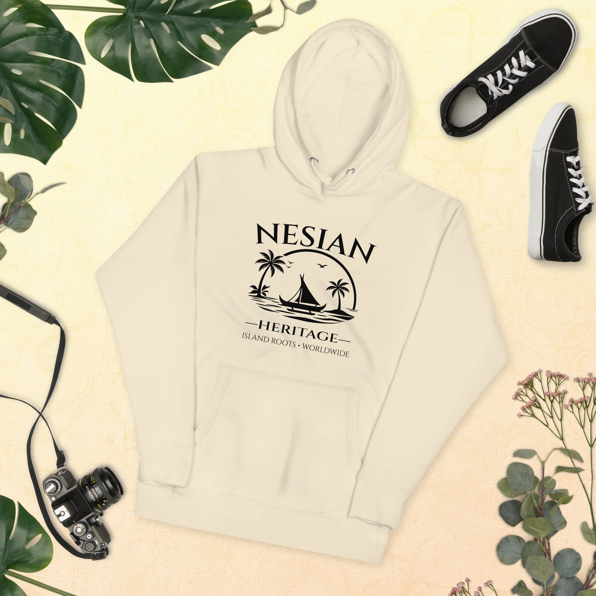 Bone Nesian Heritage Premium Hoodie Island Roots Worldwide product mockup by JAN Creations