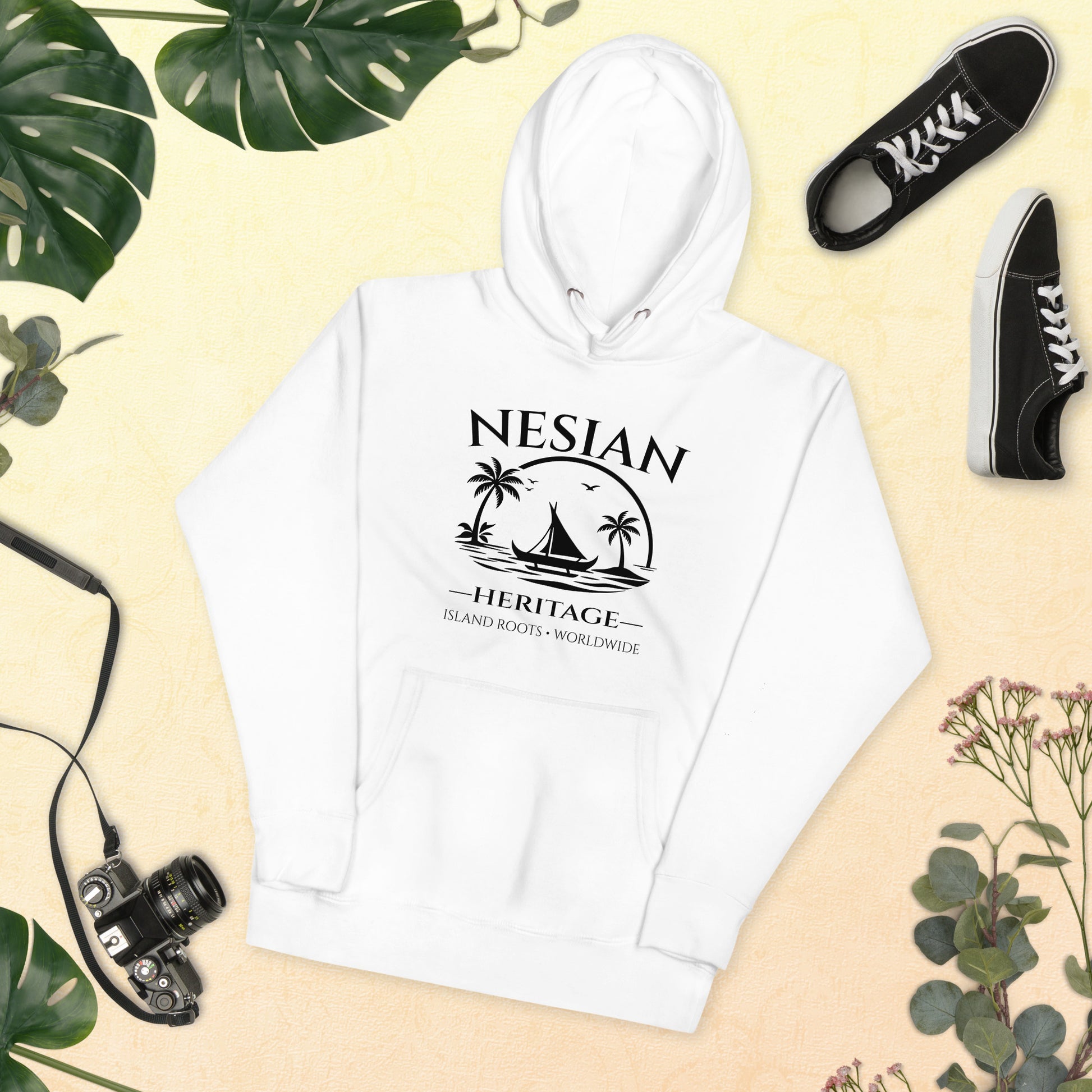 White Nesian Heritage Premium Hoodie product mockup by JAN Creations